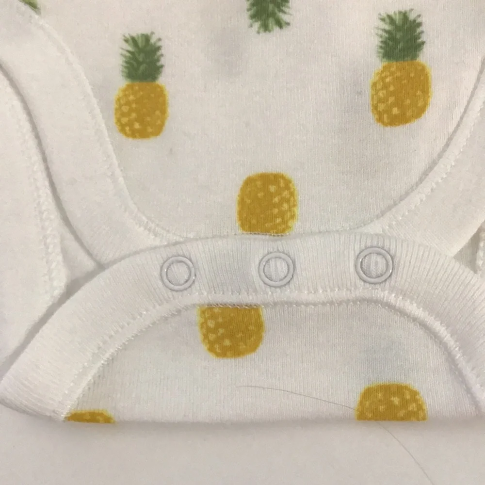 Old Navy Girl’s (Baby) Pineapple Onesies Size 3-6 Months/Bundle of 2 - Picture 3 of 4